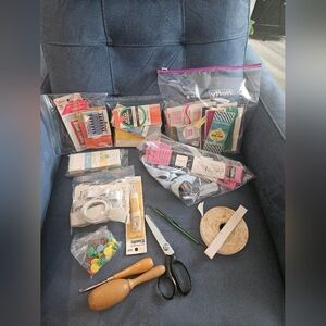 Vintage Sewing Supplies Bundle with Tools